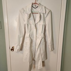 Le Chateau white trench coat
